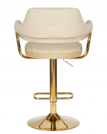 Стул барный DOBRIN CHARLY GOLD (бежевый велюр (MJ9-10)) 5019_Golden-LM 5019_Golden-LM, цвет сиденья бежевый (MJ9-10), основания золото