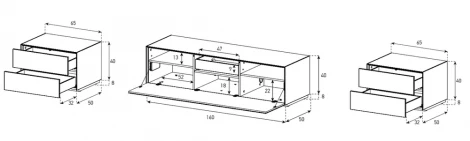 Тумба под телевизор Sonorous EX290 black