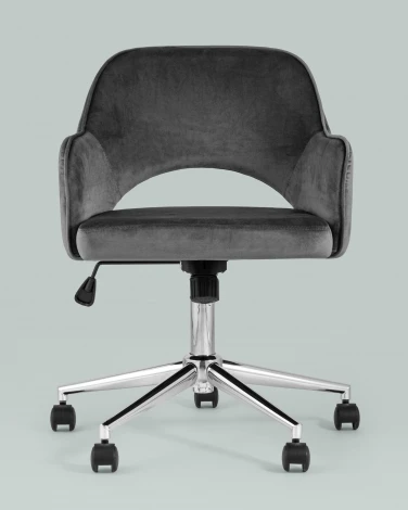 Кресло компьютерное Кларк велюр серый УТ000005058