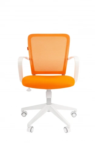 Офисное кресло Chairman 698 Россия белый пластик TW-16/TW-66 оранжевый