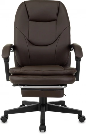 Кресло руководителя Бюрократ CH-868N-F коричневый эко.кожа крестов. пластик подст.для ног
