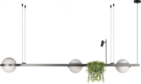 Подвесной светильник Loft It Jardin 10121/C Dark grey (LED, 220V, на тросе, шарики, асимметрия)