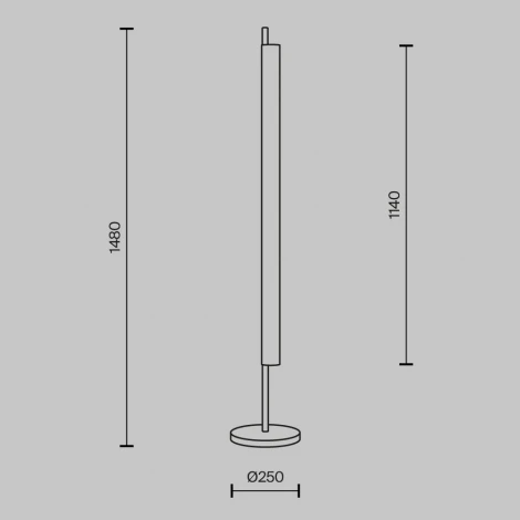 Торшер Maytoni Loom MOD258FL-L15BS3K (LED, 220V, выключатель, круглые)