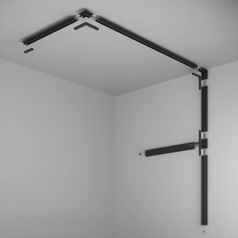 Шинопровод магнитный 1м встраиваемый под ГКЛ 12,5мм Basity, черный Maytoni Busbar trunkings Basity TRX172-121B (48V)