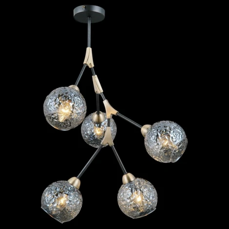 Потолочная люстра на штанге ILLUMICO IL0263-5PSQ-79 BK AB (220V)