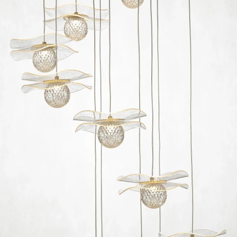Подвесная каскадная люстра светодиодная Citilux Signature CL247057 (шарики)