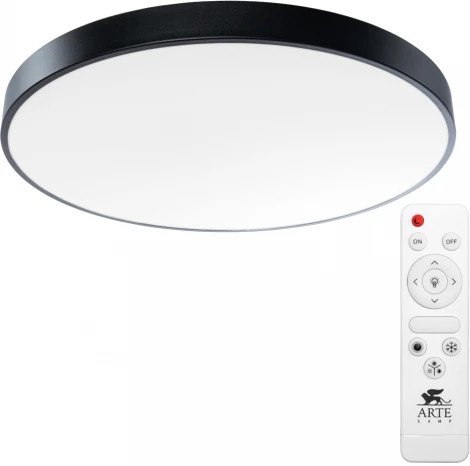 Потолочный светильник круглый Arte Lamp Arena A2673PL-1BK (LED, 220V, пульт управления, круглые)