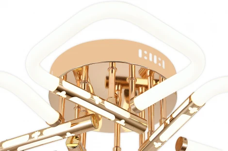 Потолочная люстра светодиодная Escada Lacerta 10265/5LED 85Вт, металл/акрил, золото (220V)