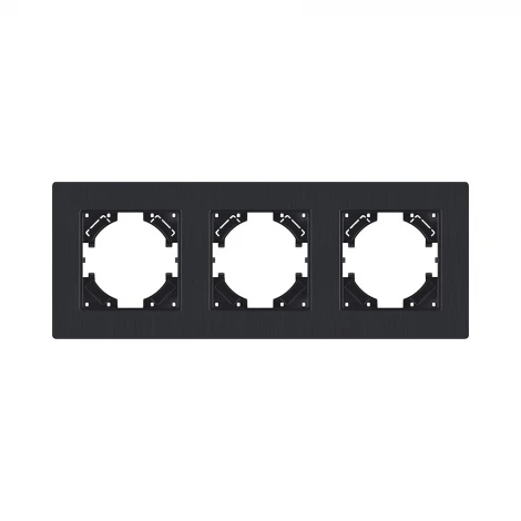 Рамка 3-постовая черный матовый Kollinger Eleganz Plex EP3BM