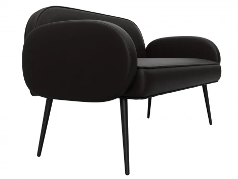 Диван прямой Лига-086 (Фанера/Металл/Экокожа/Коричневый) Лига Диванов 131086