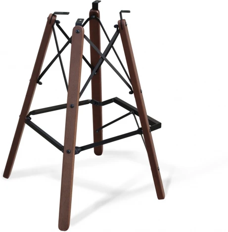 Стул барный Sheffilton SHT-ST35/S80 латте/темный орех/черный муар