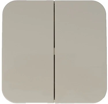 Выключатель накладной двухклавишный (бежевый) Systeme Electric Blanca BLNVA105017