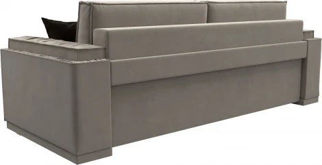 Диван прямой Лига-044 (Бежевый,Коричневый/Микровельвет) Лига Диванов арт.122256