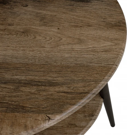 Стол журнальный BeautyStyle 29 дуб крымский состаренный/эбеновое дерево Mebelik арт.009066