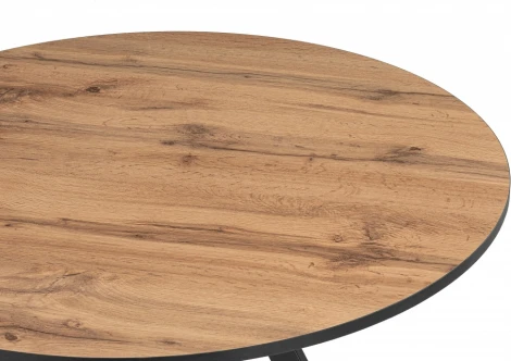 Стол деревянный Woodville Баргел 90х90х75 дуб вотан / черный арт.611362