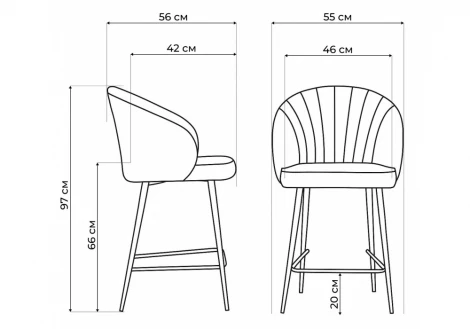 Барный стул Woodville Бэнбу marseille 2 / черный