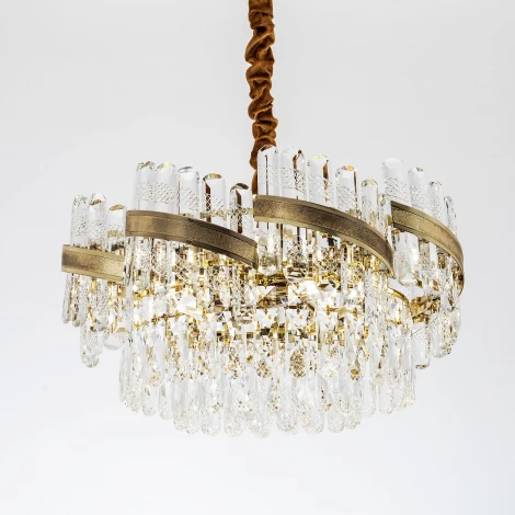 Подвесная люстра хрустальная Modelux MODELUX ML.750.9 GD