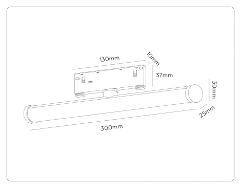 Трековый светильник магнитный светодиодный 3CCT 3000K-6000K 10W 48V Ambrella Track System GL2370