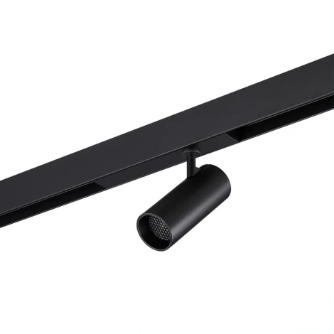 Трековый светильник трехфазный светодиодный Novotech Vector 359956 черный с переключ. цв. темпер. IP20 LED 3000К\4000К\6000К 12W 90-240V