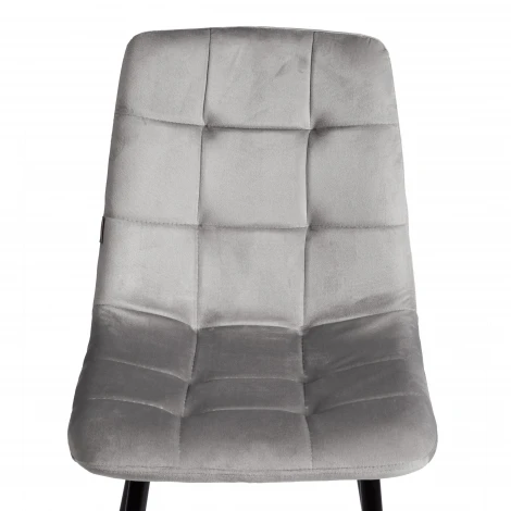 Стул Chilly/Чилли (мод. JSC-220)/2 шт. в упаковке велюр/металл, 44,5х52,5х88см, темно-серый HLR24/черный (Комплект из 2 шт.) Tetchair 24561