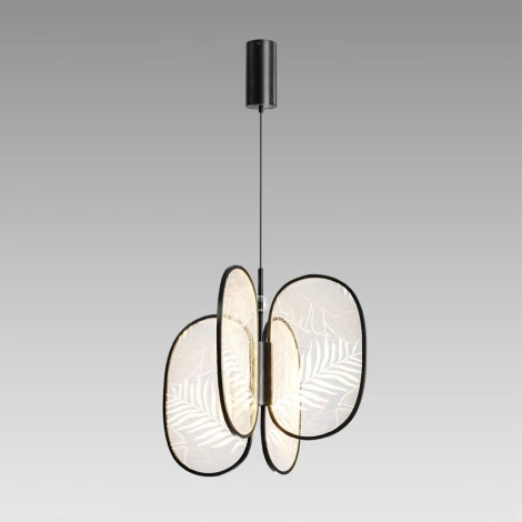 Подвесной светильник Odeon Light Piuma 6665/53L брашир. черный/металл/акрил IP20 LED 54W 2650Лм 3000K (220V, на проводе)
