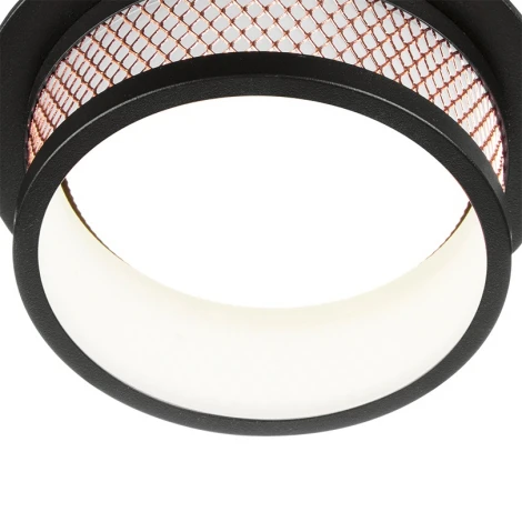 Встраиваемый светильник под лампу GX53 черный/золотой Wolta Rete WDL-GX53/12BG