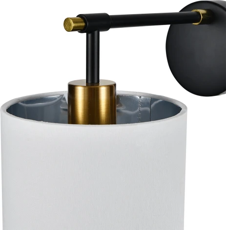 Бра Escada Adagio 10186/1A 1x60Вт E27, металл/ткань, черный/белый (220V)