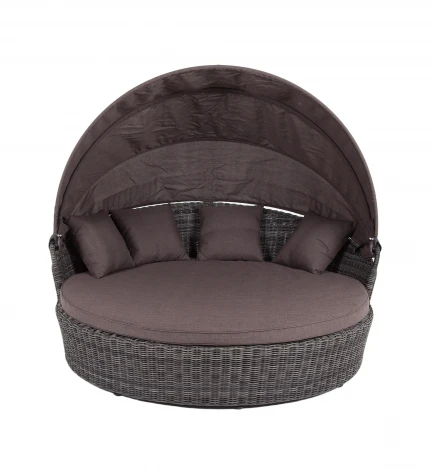 Плетеная кровать круглая, цвет графит 4SIS Стильяно YH-L618W graphite