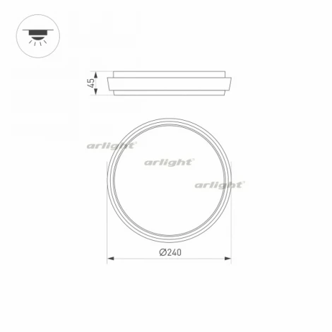 Потолочный светильник уличный Arlight GIRO 032424 (LED, 220V, круглые, IP54)