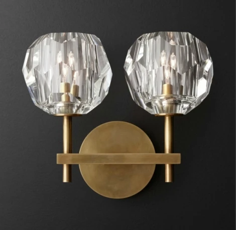 Бра Rh Boule De Cristal Double Sconce Brass ImperiumLoft 44,233 (73769-22) (220V, шарики)