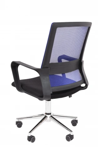 Офисное кресло Chairman 606 Россия TW синий хром 7215747