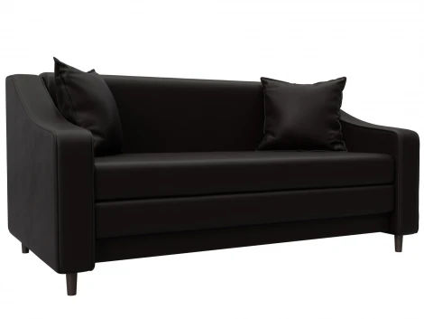 Диван прямой Лига-071 (ЛДСП,Брус,Фанера/Дерево/Экокожа/Коричневый) Лига Диванов 129770