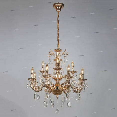 Подвесная люстра Omnilux Aosta OML-78903-12 (220V, на цепи, подсвечник, свеча)