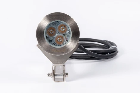 Грунтовый светодиодный светильник CG103 RAL 9007 Fiberli 11290101 (220V, круглые, IP67)