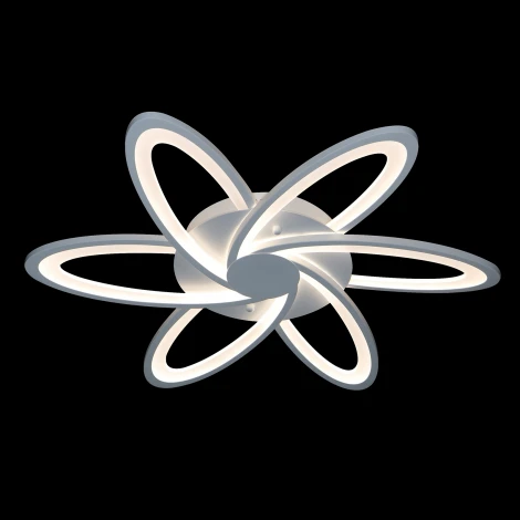 Потолочная люстра Natali Kovaltseva HIGH-TECH LED LAMPS 82008 (регулировка яркости, 220V, пульт управления, умный дом - LampSmart, цветы)