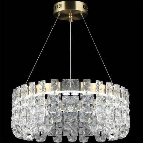 Подвесная люстра хрустальная светодиодная Reluce 02601-0.4-104W LED COP+CH (220V, на тросе)