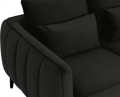 Диван Amsterdam двухместный ОГОГО (арт.342693), (Ткань/Черный)