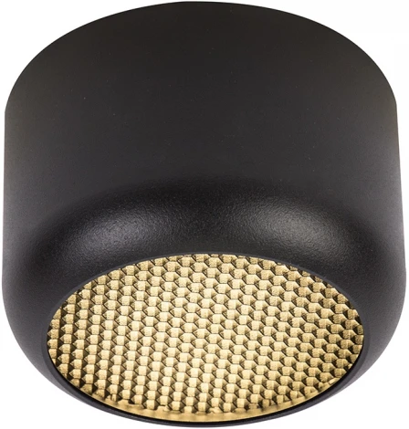 Светильник потолочный Feron HL364 Barrel ECHO 48398 чёрный, с антибликовой сеточкой (220V, круглые)