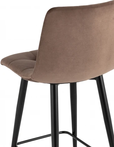 Стул полубарный Stool Group Джанго велюр коричневый высота сиденья 60 см УТ000036035