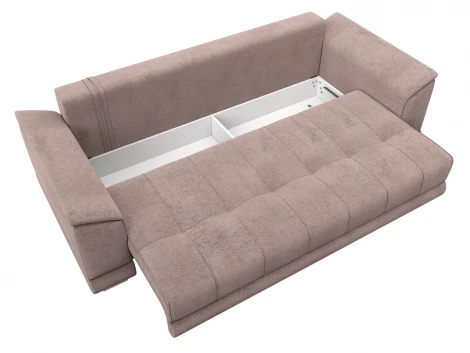 Диван прямой НордСтар НПБ (ДСП,ЛДСП,Брус/Пластик,Металл/Велюр/Бежевый) Лига Диванов 133197