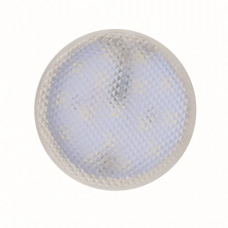 Лампочка светодиодная таблетка прозрачная GX53 7W 3000K Uniel LED-GX53-7W/3000K+3000K/GX53/PR PLB02WH