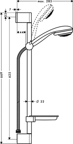 Душевой гарнитур Hansgrohe Crometta 85 Vario 27764000 Unica Crometta
