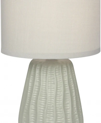 Настольная лампа Escada Hellas 10202/L Grey 1х40Вт Е14, керамика/ткань, серый (220V, круглые)