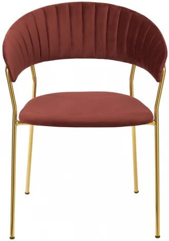 Стул Turin терракотовый с золотыми ножками Bradex Home FR 0914