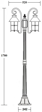 Наземный фонарь Oasis Light CAIOR 1 81508A/18 Gb (220V, фонарь, IP44)