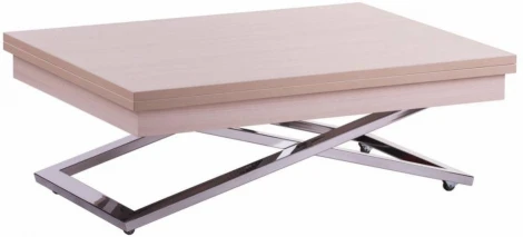 Стол-трансформер Левмар Cross D31/S79 выбеленный дуб/ опоры нерж.сталь