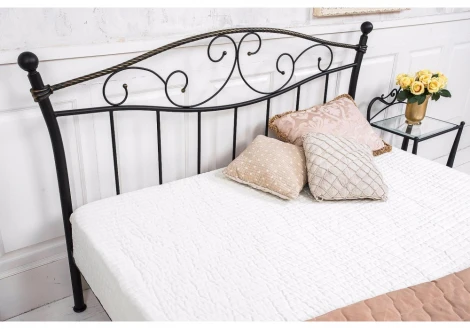 Кровать Woodville Gold 160x200 черная с золотом 1438