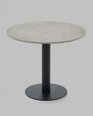 Стол Stool Group круглый Фризбин D90, Стол Stool Groupешница МДФ сегни темный, основание металл черный УТ000041629