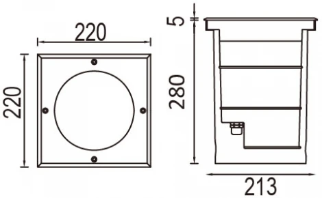 Встраиваемый светильник уличный Oasis Light 73205B SS (220V, IP67)