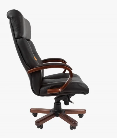 Офисное кресло Chairman 421 Россия нат.кожа/экокожа черная (мультиблок) 7163861